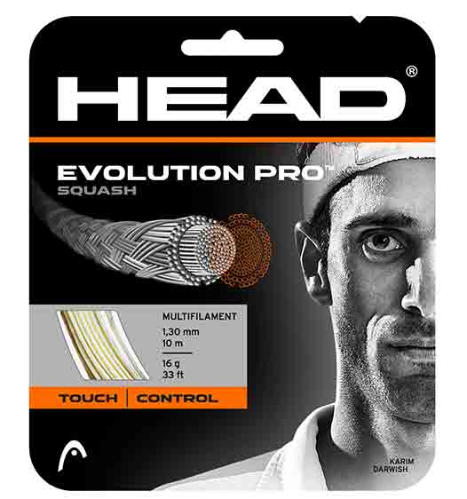 Head Evolution Pro Squash String. Squash String, Squash Stringing, Squash Restringing, Squash Restring, Change Squash String, Squash String Repair, Squash String Replacement, Singapore