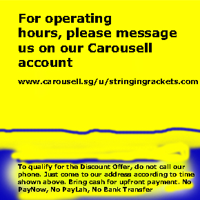 Racket Restring Opening Hours & Contact number