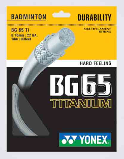 Yonex BG65Ti badminton string - Badminton String. Badminton String, Change Badminton String, Badminton Stringing, Badminton String Repair, Badminton Restring, Badminton Restringing, Replace Badminton String, Badminton String Replacement
